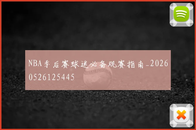 NBA季后赛球迷必备观赛指南_20260526125445